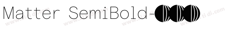 Matter SemiBold字体转换
